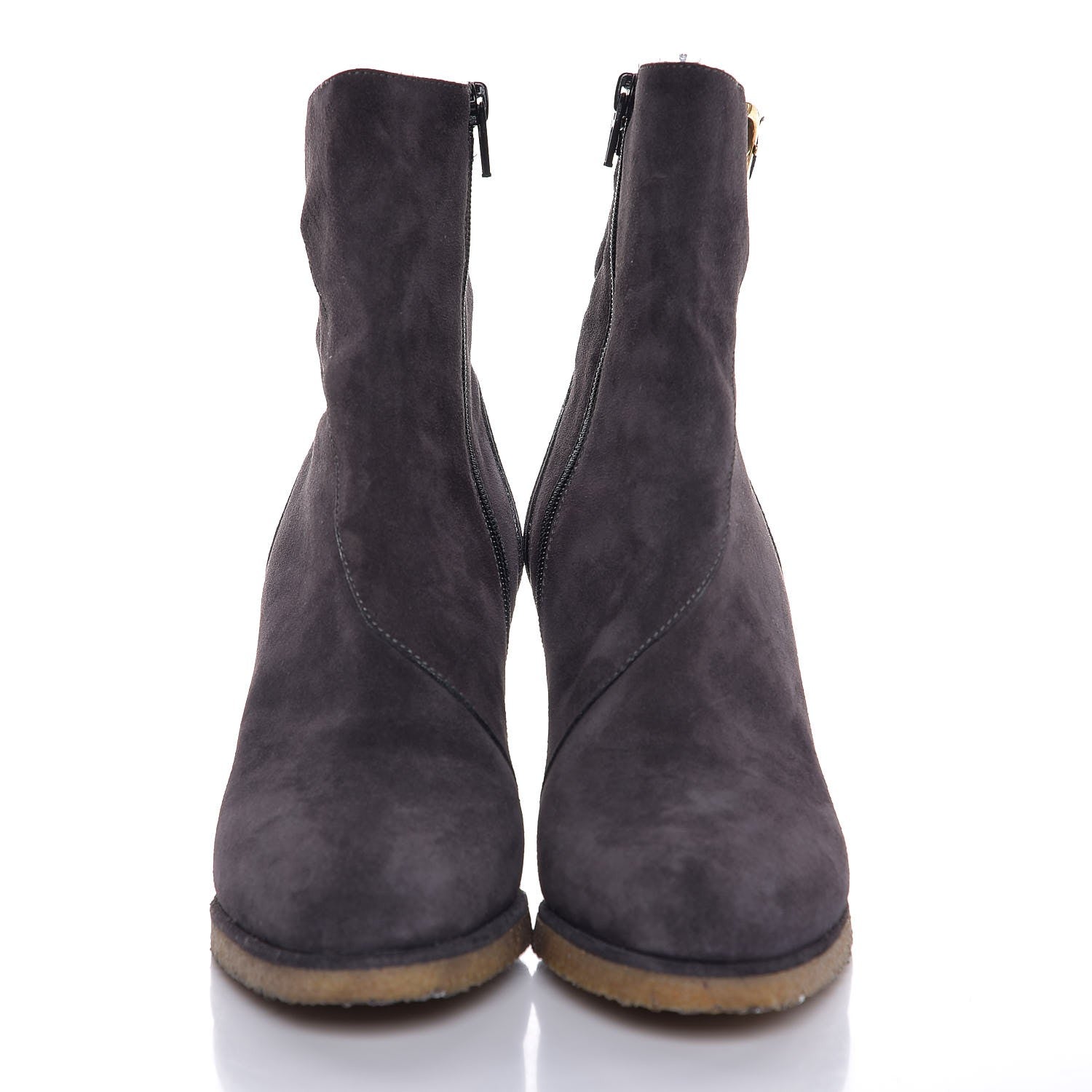 Chloe Suede Wedge Ankle Boots 40.5 Grey 2 of 9