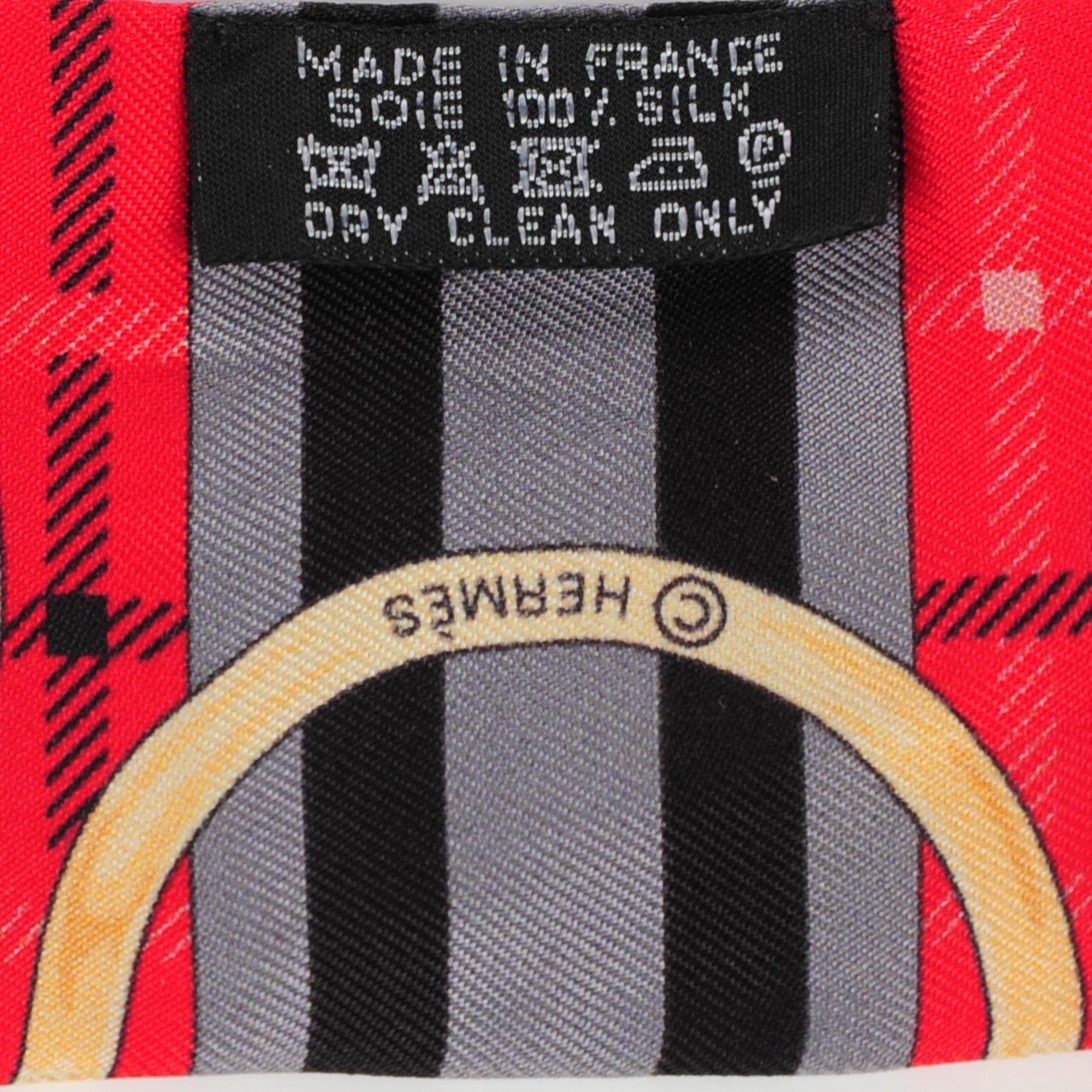 Hermes Silk Tatersale Twilly Rouge Black Bleu 2 of 3