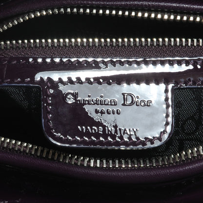 Christian Dior Patent Cannage Large Lady Dior Purple 6 of 8