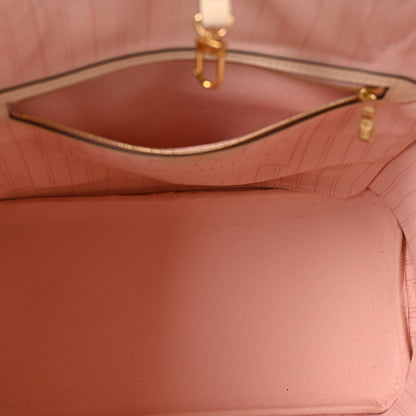 Louis Vuitton Damier Azur Braided Neverfull MM Pink 6 of 15