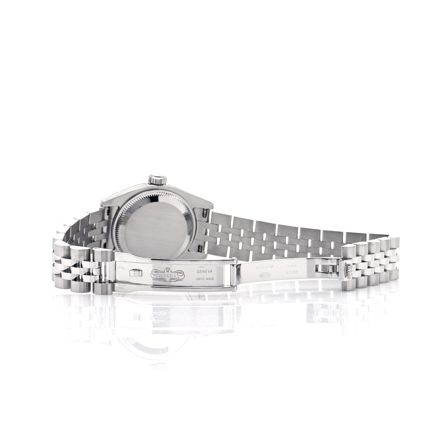 Rolex Stainless Steel 18K White Gold 26mm Oyster Perpetual Datejust Watch White Roman 179174 5 of 6