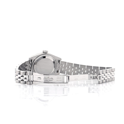 Rolex Stainless Steel 18K White Gold 26mm Oyster Perpetual Datejust Watch White Roman 179174 5 of 6