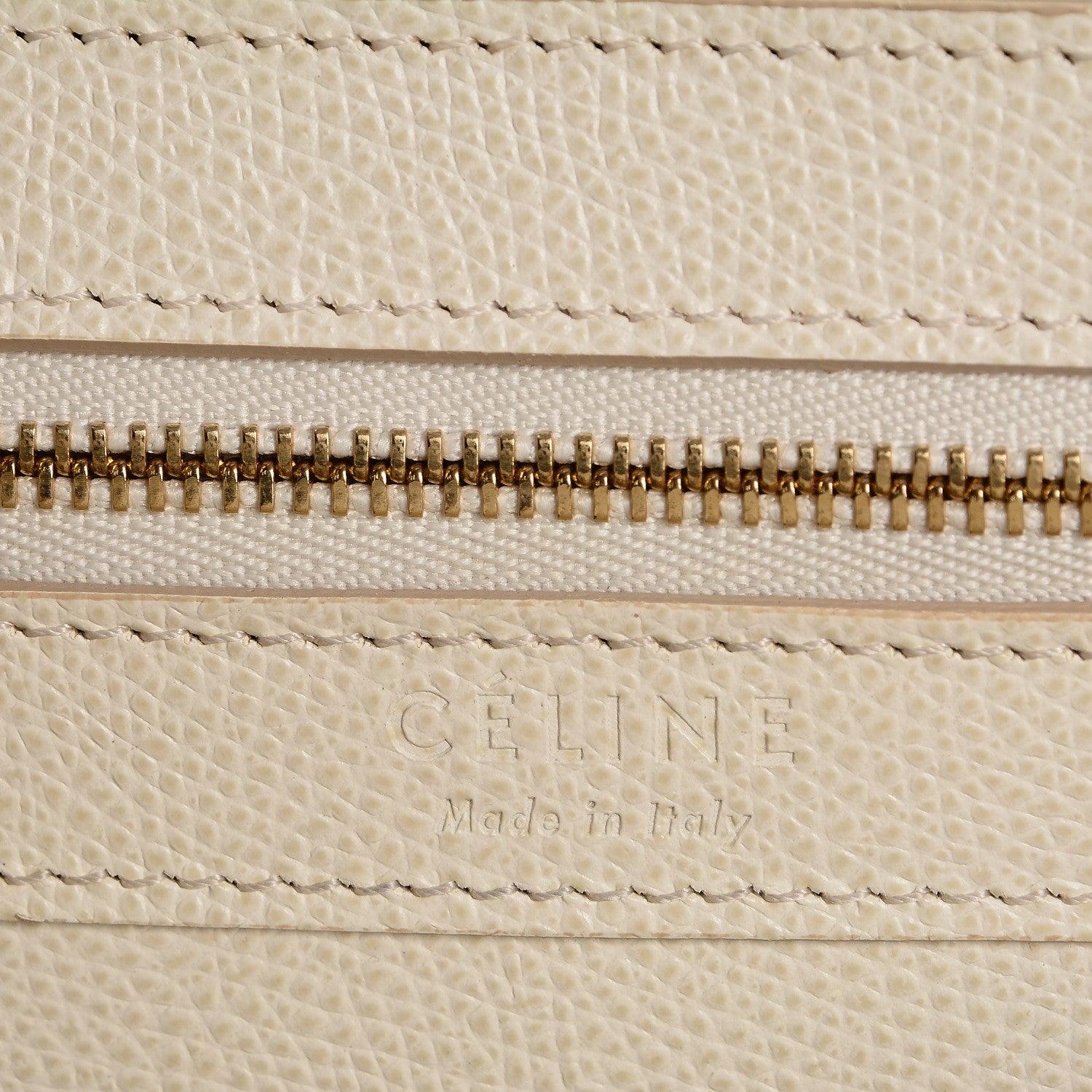 Celine Grained Calfskin Small Vertical Cabas Cream 9 of 10