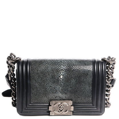 Chanel Galuchat Stingray Small Boy Flap Black 1 of 9