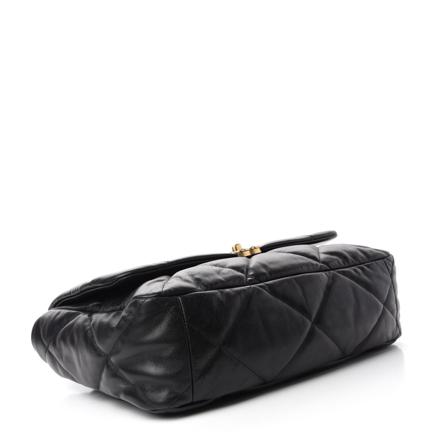 Goatskin Quilted Maxi Chanel 19 Flap Black