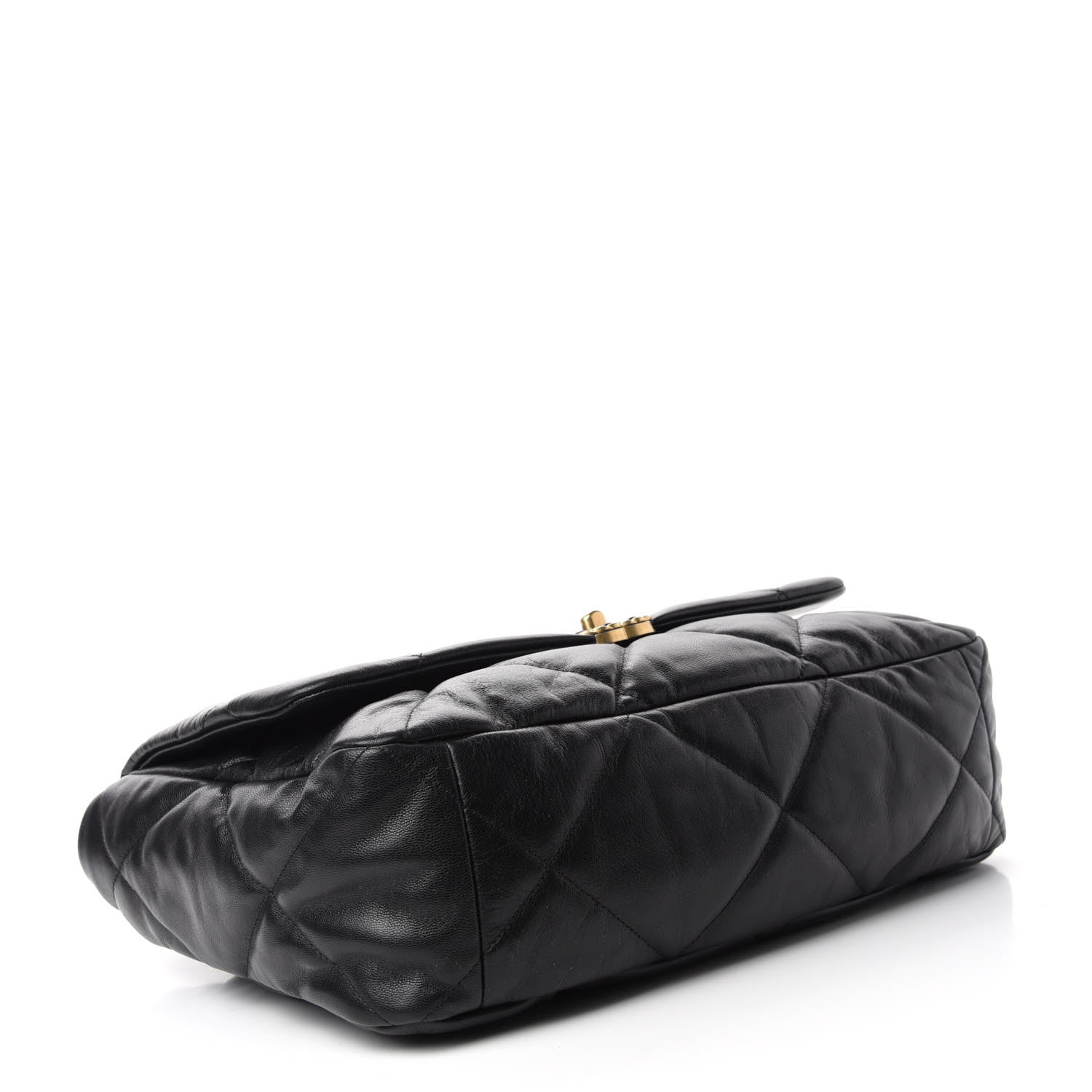 Chanel Goatskin Quilted Maxi Chanel 19 Flap Black 4 of 10