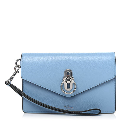 Mulberry Small Classic Grain Amberley Phone Clutch Blue 1 of 4