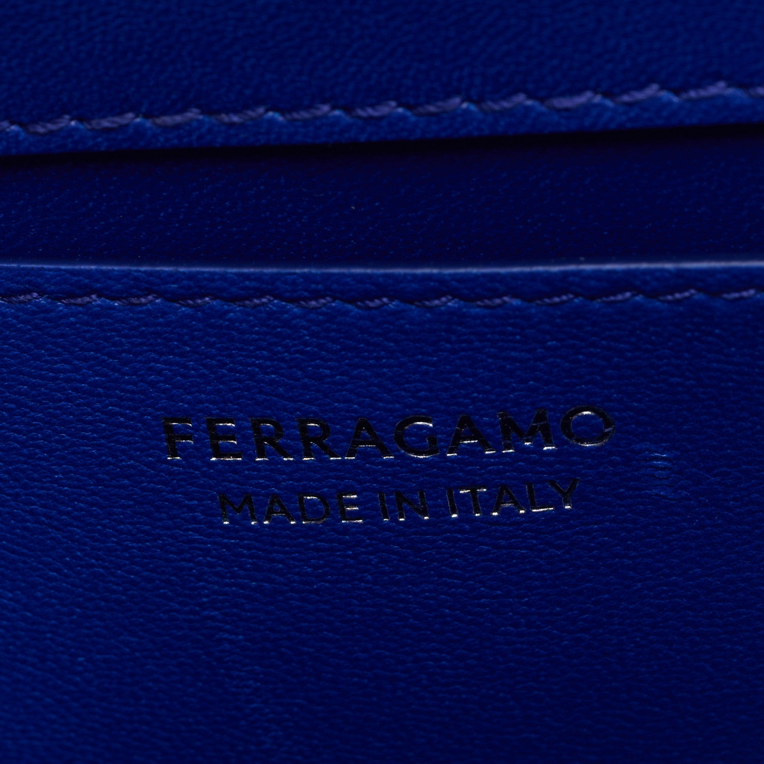 Salvatore Ferragamo Brushed Calfskin Mini Prisma Lapis Lazuli 6 of 8