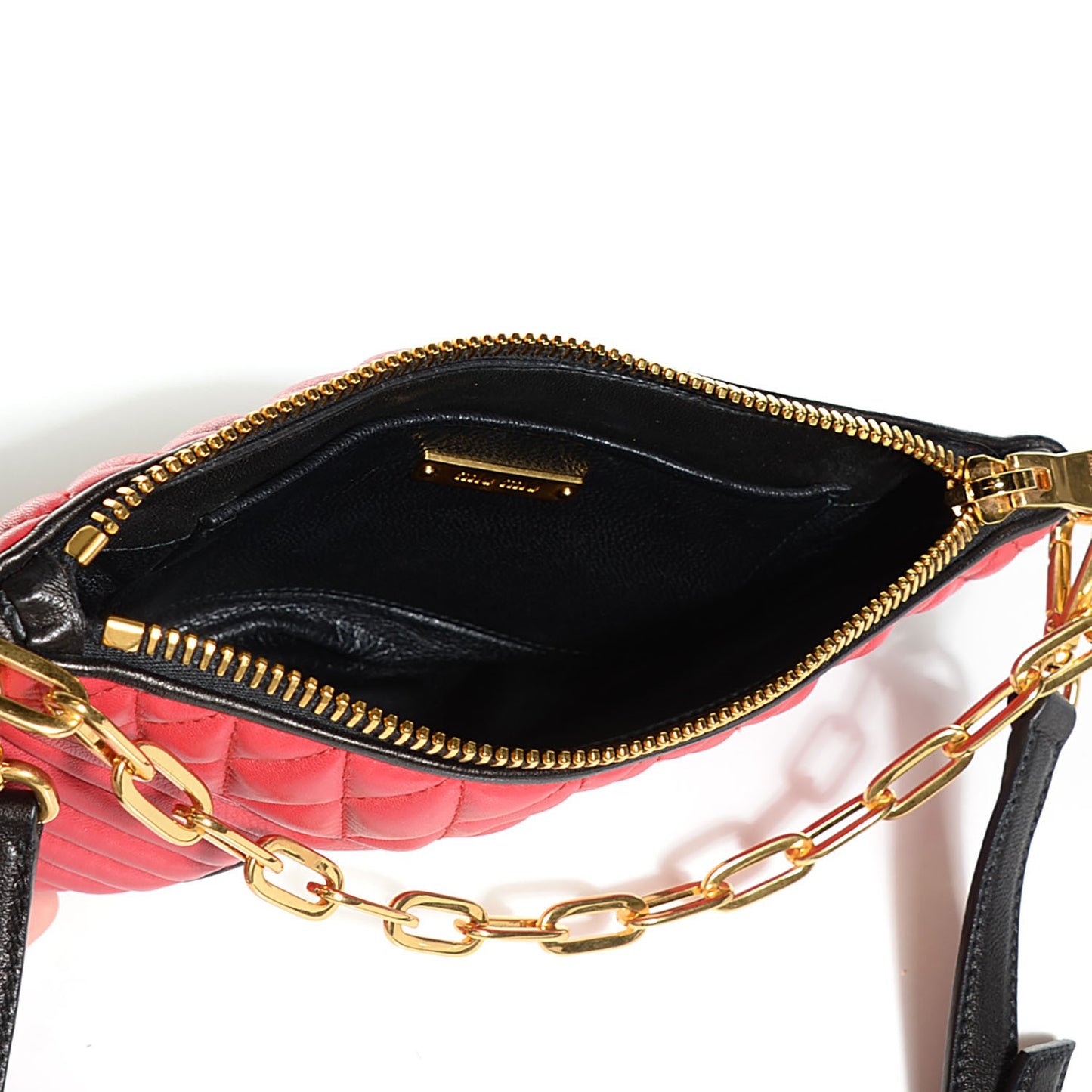 Nappa Leather Biker Tri-Color Red White Black