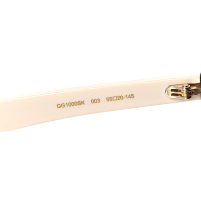 Gucci Acetate Square Frame Sunglasses GG1000SK Black White 6 of 7