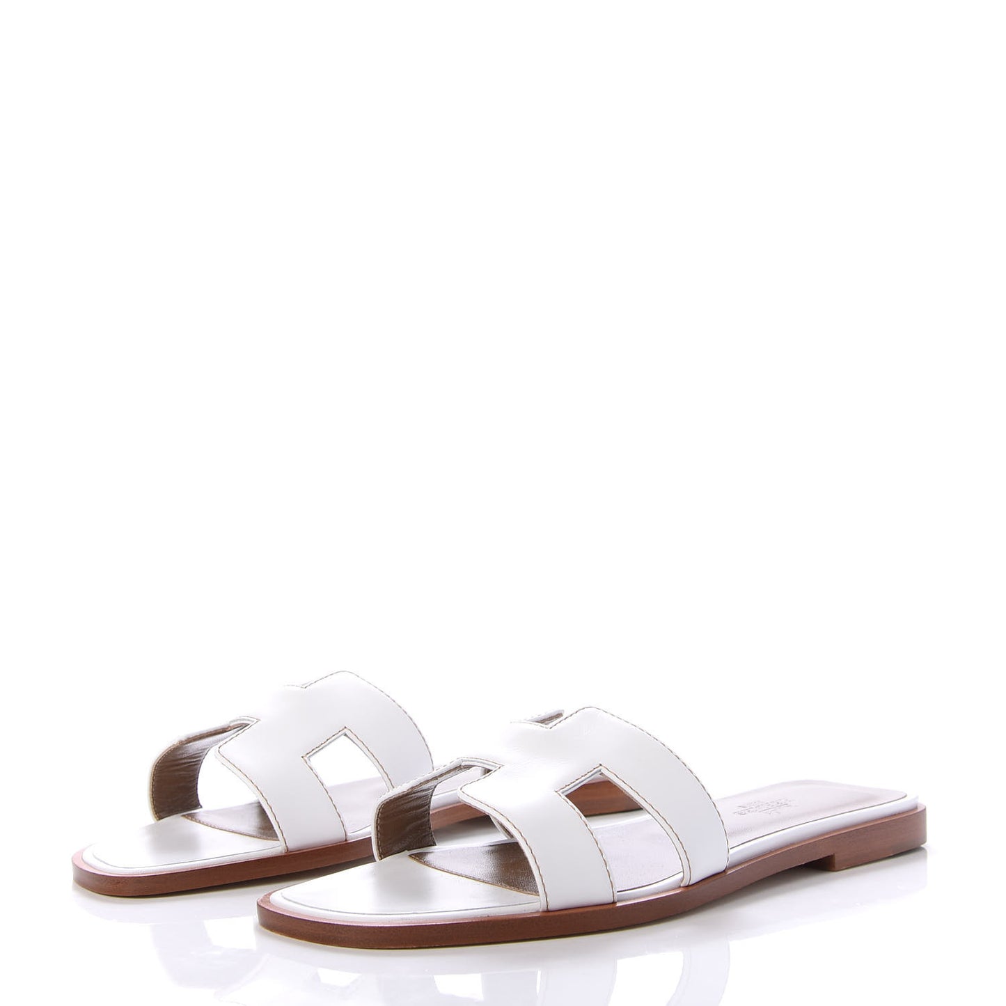 Box Calfskin Oran Sandals 36.5 White