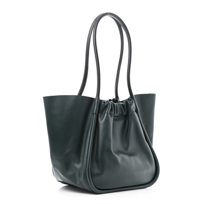Proenza Schouler Calfskin Large Ruched Tote Petrol Green 3 of 13