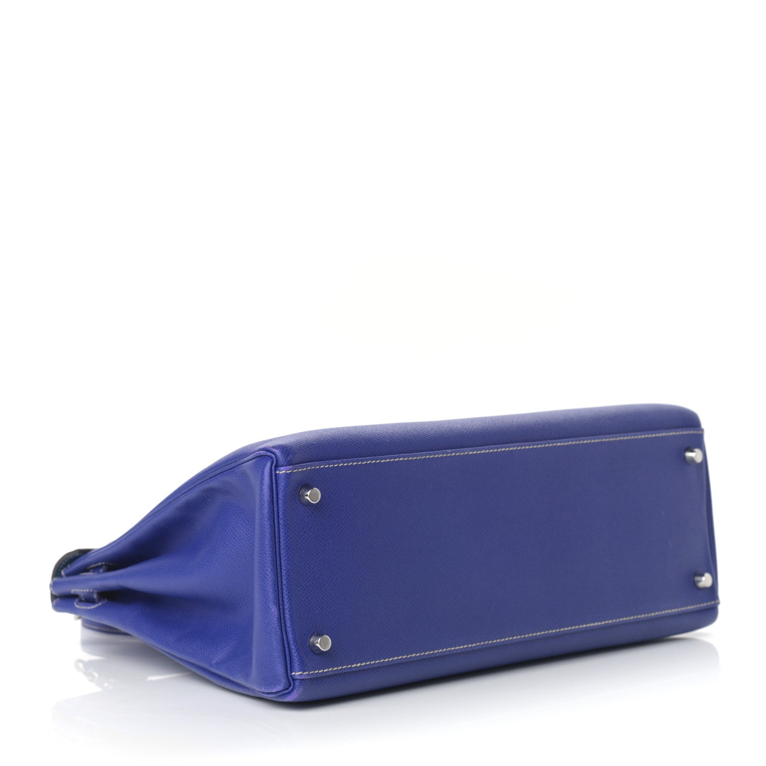 Hermes Epsom Candy Kelly Retourne 35 Bleu Electrique Mykonos 4 of 18