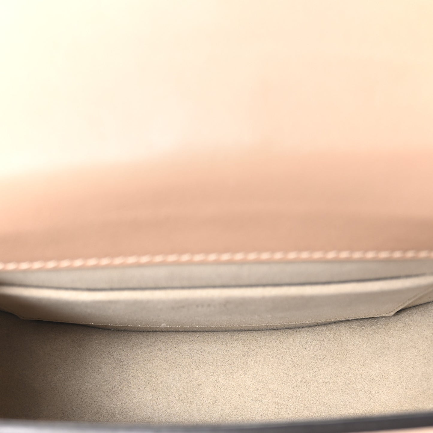 Calfskin Suede Small Nile Bracelet Bag Biscotti Beige