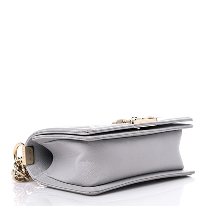 Chanel Caviar Quilted Small Boy Flap Light Grey 4 of 14