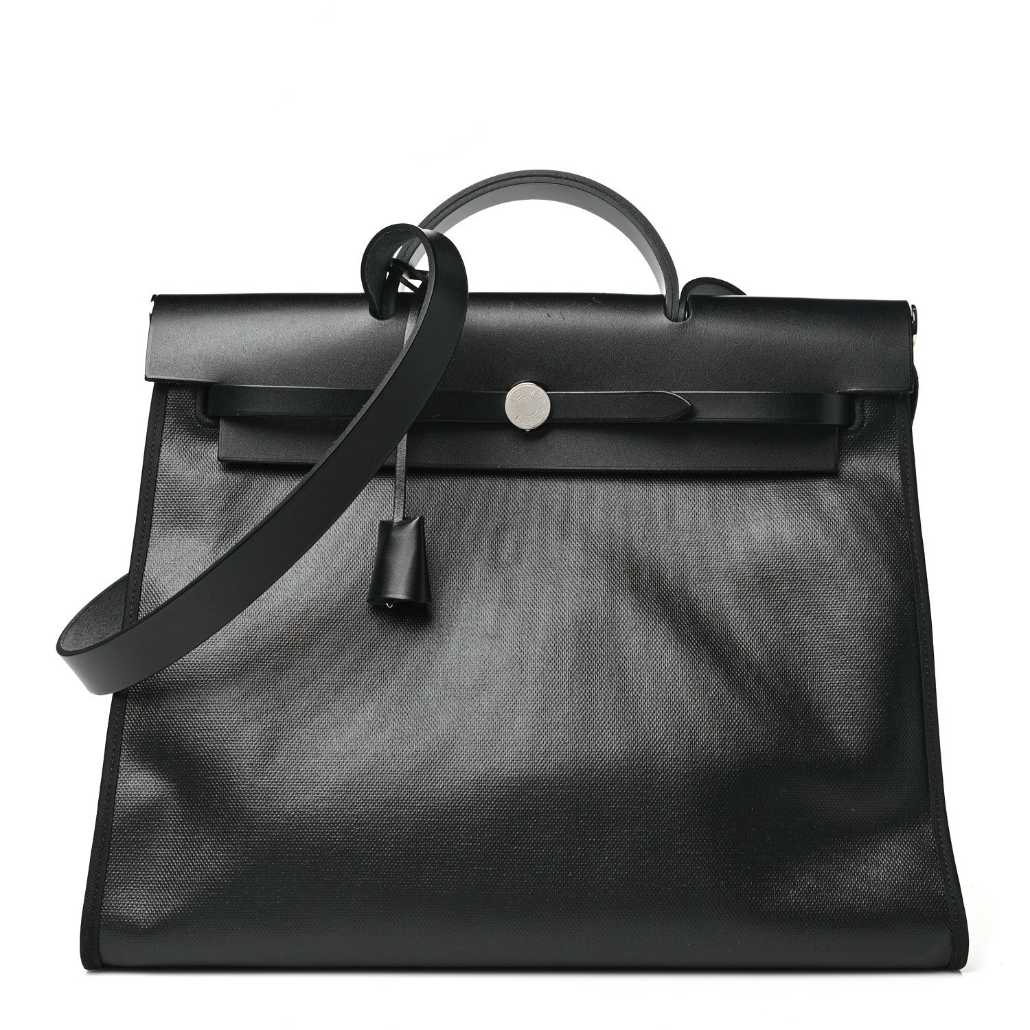 Hermes Toile H Berline Vache Hunter Herbag Zip 39 MM Black Ecru 1 of 12