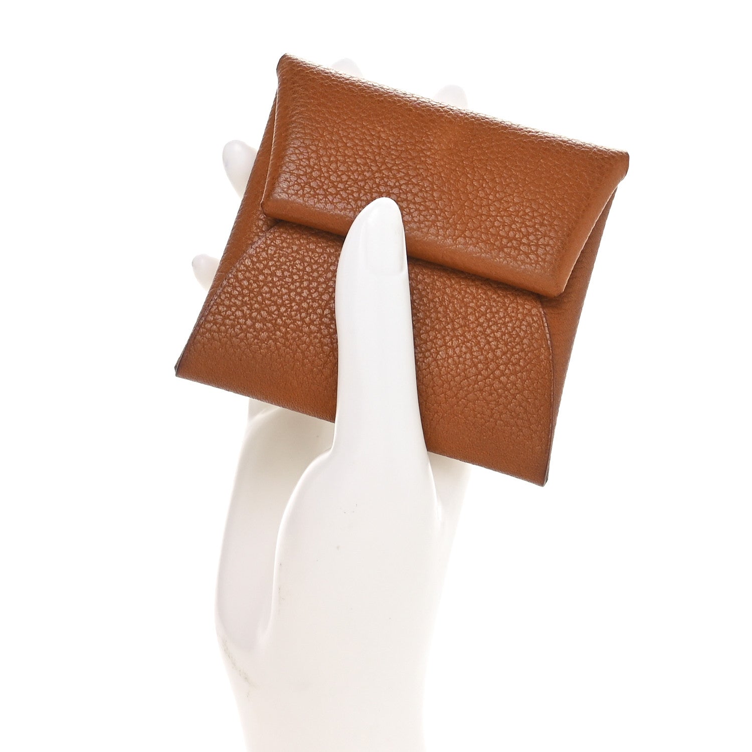 Hermes Barenia Faubourg Bastia Verso Coin Purse Fauve Abricot 2 of 9