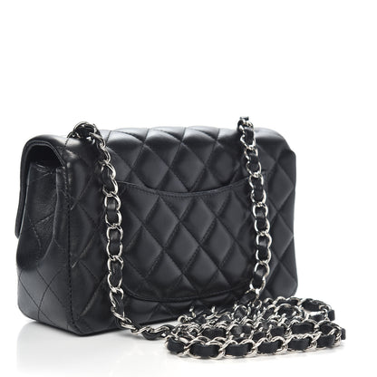 Chanel Lambskin Quilted Mini Rectangular Flap Black 3 of 13
