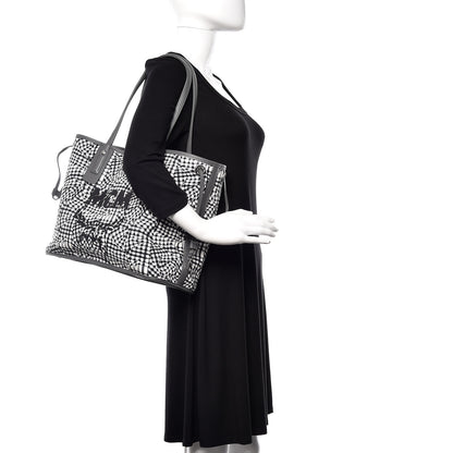 MCM Visetos Medium Liz Reversible Shopper Tote Phantom Grey 2 of 16