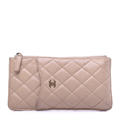 Chanel Iridescent Caviar Quilted Classic iPhone Pouch Beige 3 of 15
