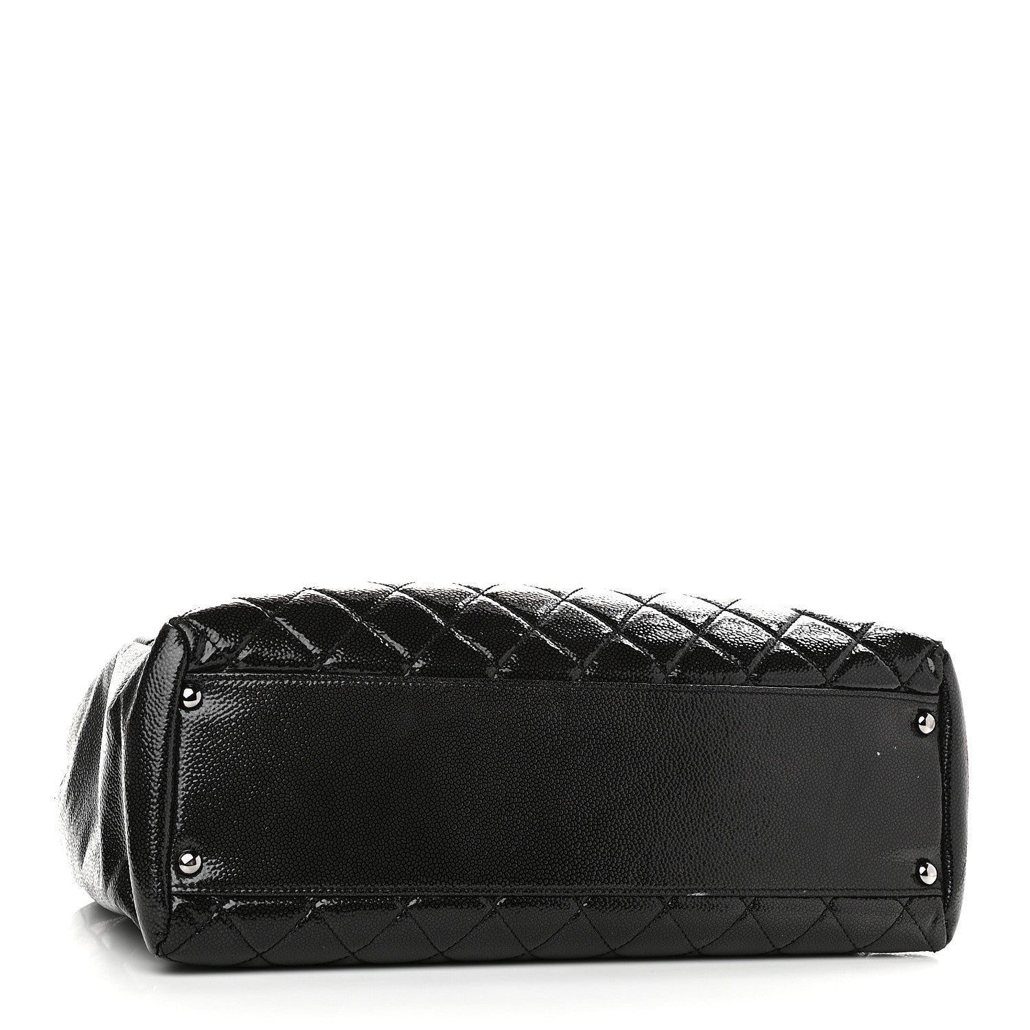Chanel Glazed Caviar Quilted Diamond Shine Small Tote Black 4 of 11