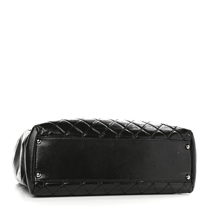 Chanel Glazed Caviar Quilted Diamond Shine Small Tote Black 4 of 11