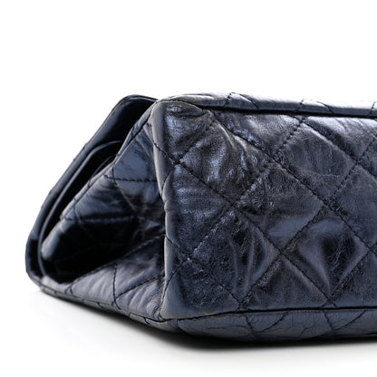 Chanel Metallic Aged Calfskin Quilted 2.55 Reissue 228 Flap Blue 9 of 10