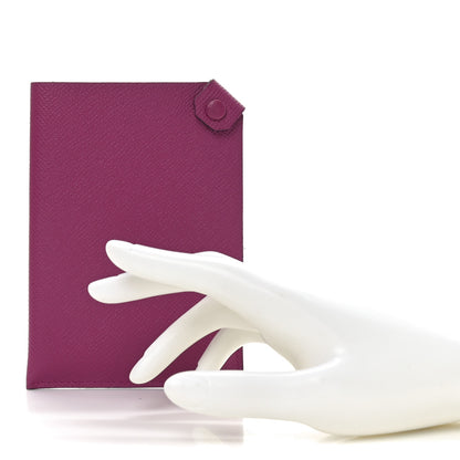 Hermes Chevre Mysore Tarmac PM Passport Holder Rose Pourpre 2 of 7