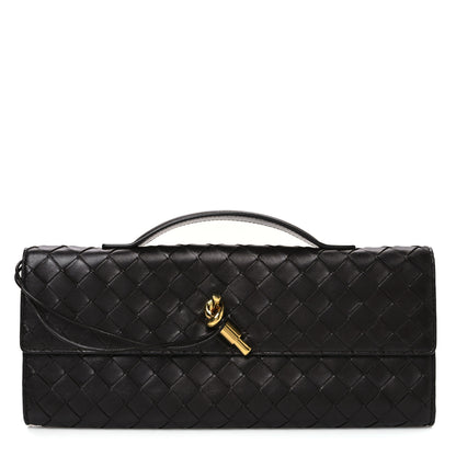 Bottega Veneta Nappa Intrecciato Long Andiamo Top Handle Clutch Fondant 1 of 9