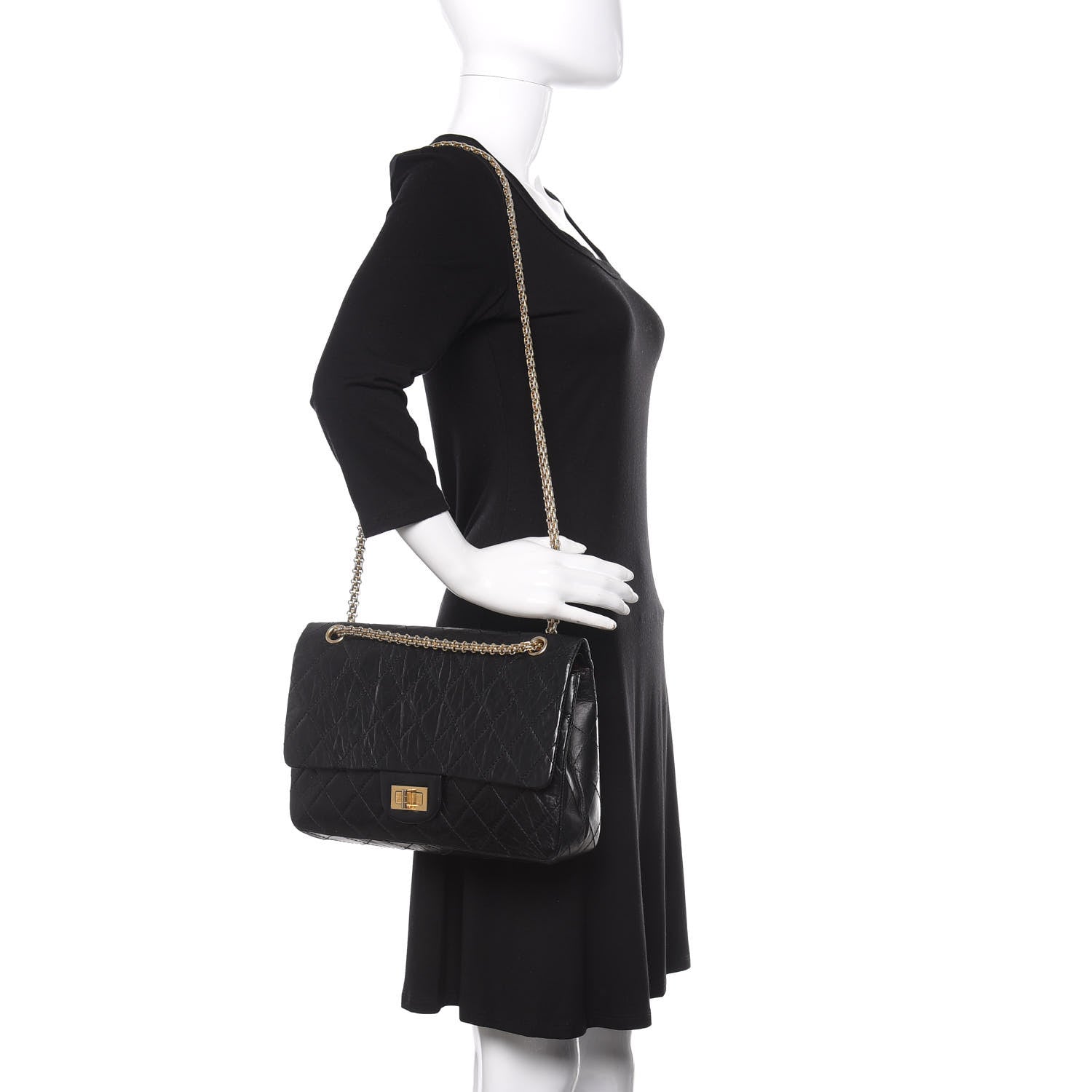 Chanel Aged Calfskin Quilted 50th Anniversary 2.55 Reissue 227 Flap Black 2 of 13