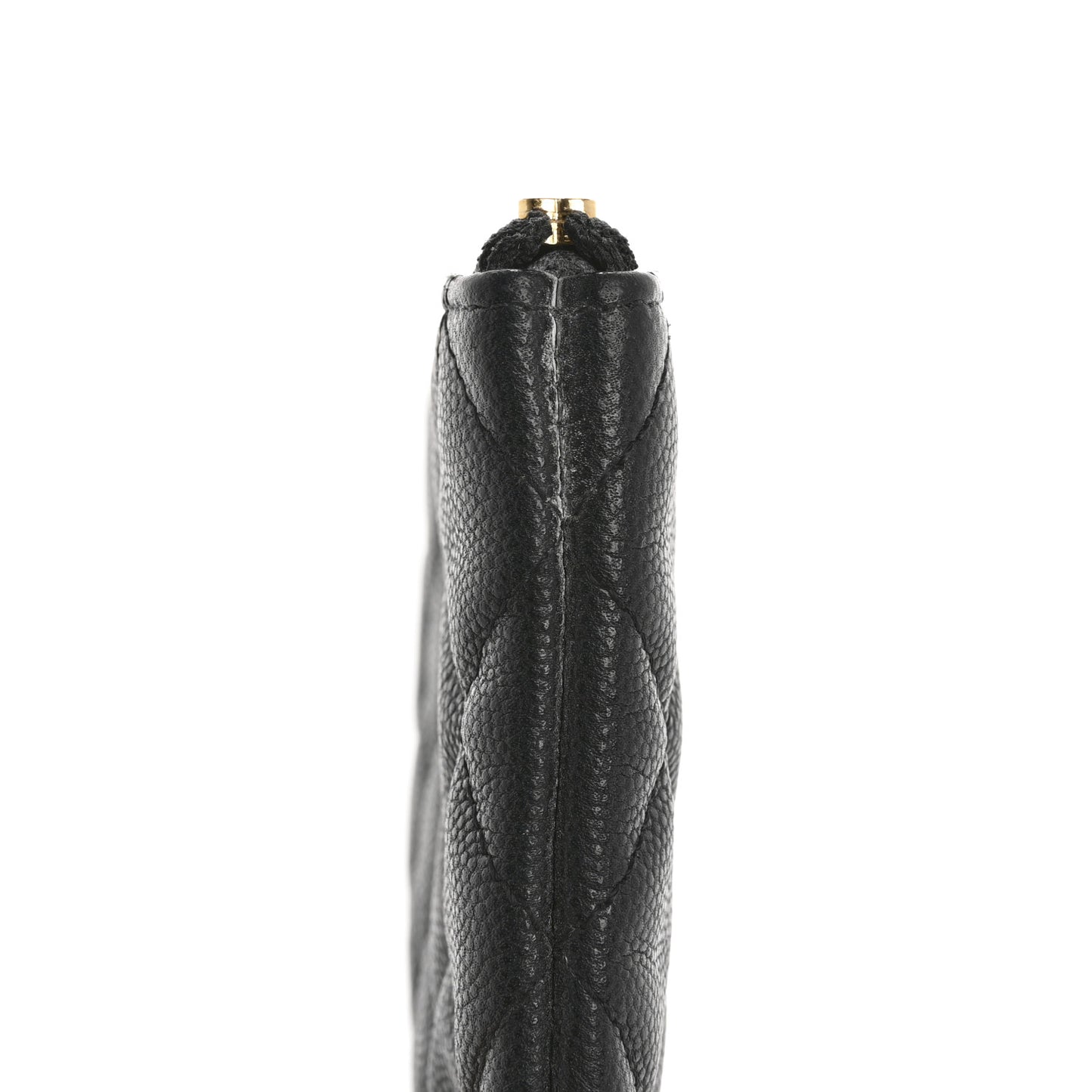 Caviar Quilted Small Cosmetic Case Black