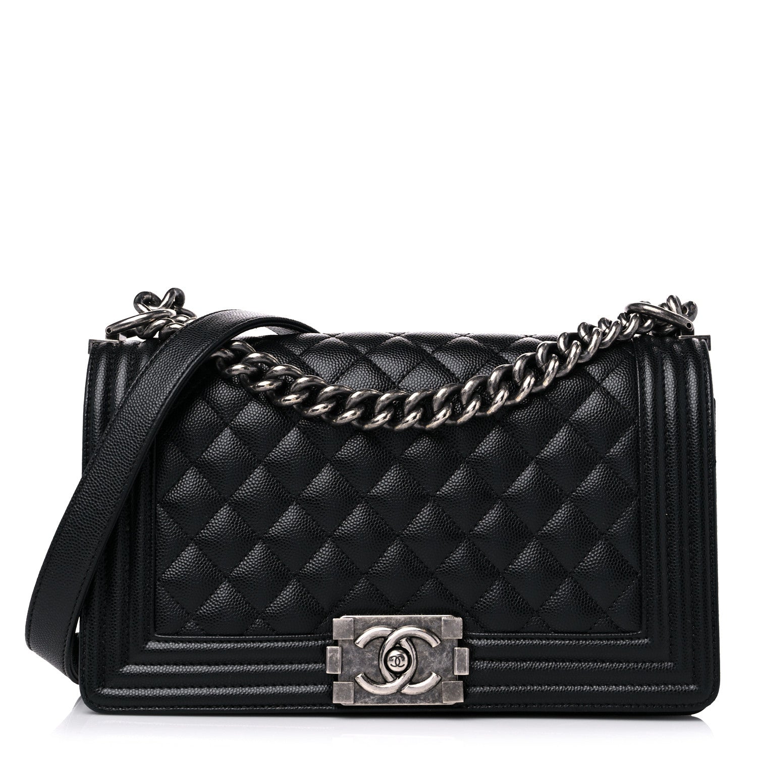Chanel Caviar Quilted Medium Boy Flap Black 1 of 12