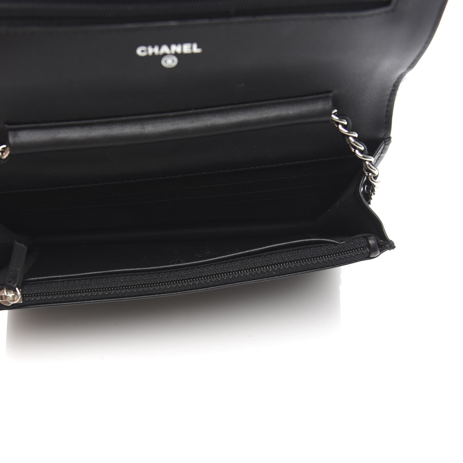 Chanel Caviar Timeless CC Wallet On Chain WOC Black 5 of 12