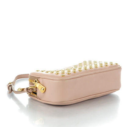 Miu Miu Studded Zip Wristlet Cammeo 4 of 11
