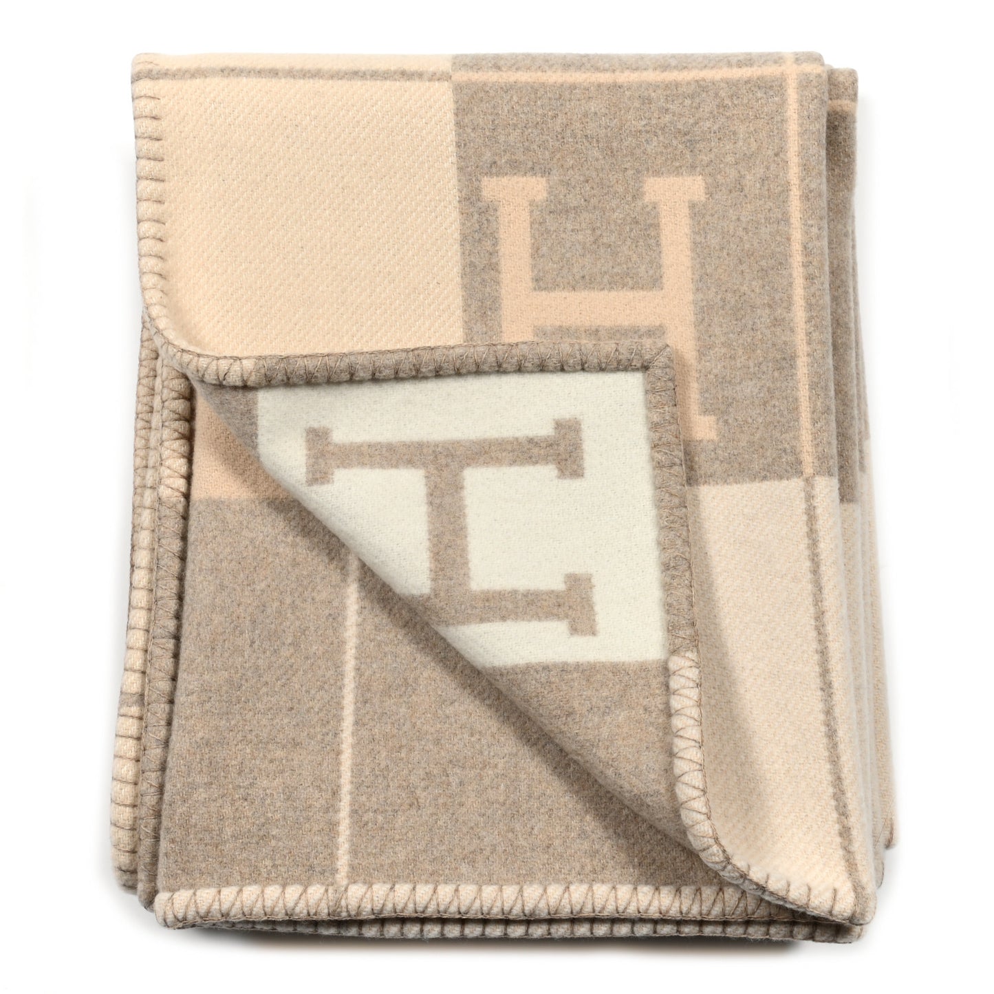 Wool Cashmere Avalon III Blanket Coco Camomille