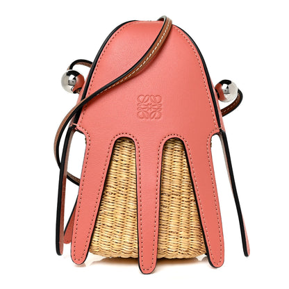 Loewe Calfskin Wicker Paula's Ibiza Octopus Mini Crossbody Natural Pink Tulip 1 of 10