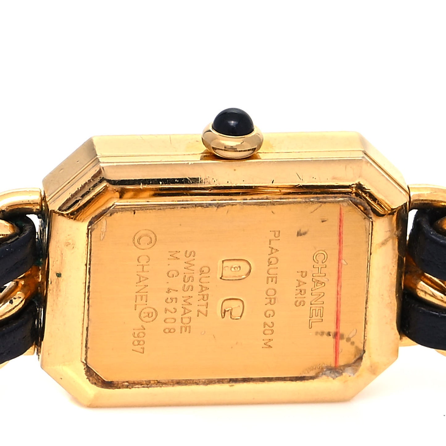 Stainless Steel Lambskin 20mm Chain Premiere Quartz Watch Gold L