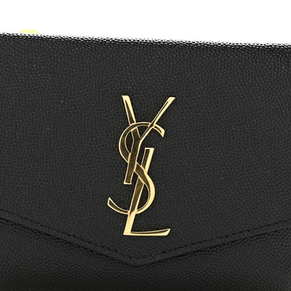 Saint Laurent Grain De Poudre Monogram Bi-Fold Wallet Black 9 of 10