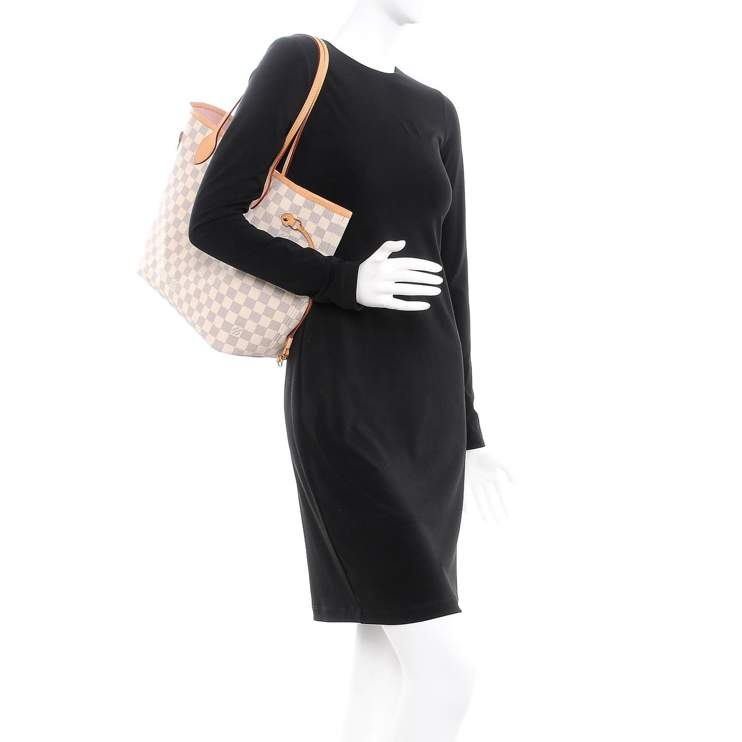 Damier Azur Neo Neverfull MM Rose Ballerine