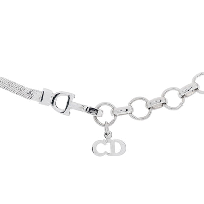 Christian Dior Bow CD Necklace Silver 3 of 3