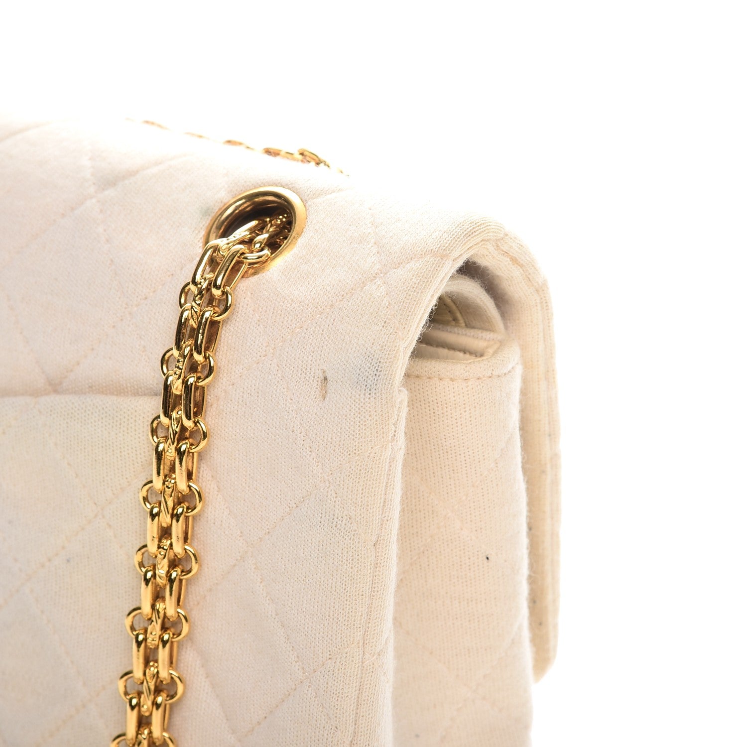 Chanel Jersey Quilted Medium Double Flap Beige 11 of 18