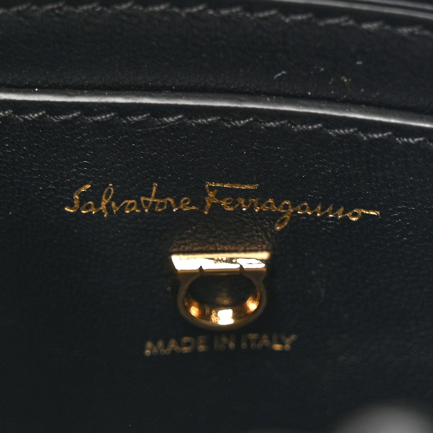 Salvatore Ferragamo Calfskin Small Cage Bag Black 6 of 9