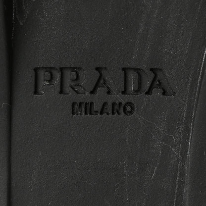 Prada Cervo Shine Captoe 30mm Combat Boots 39.5 Black 6 of 14