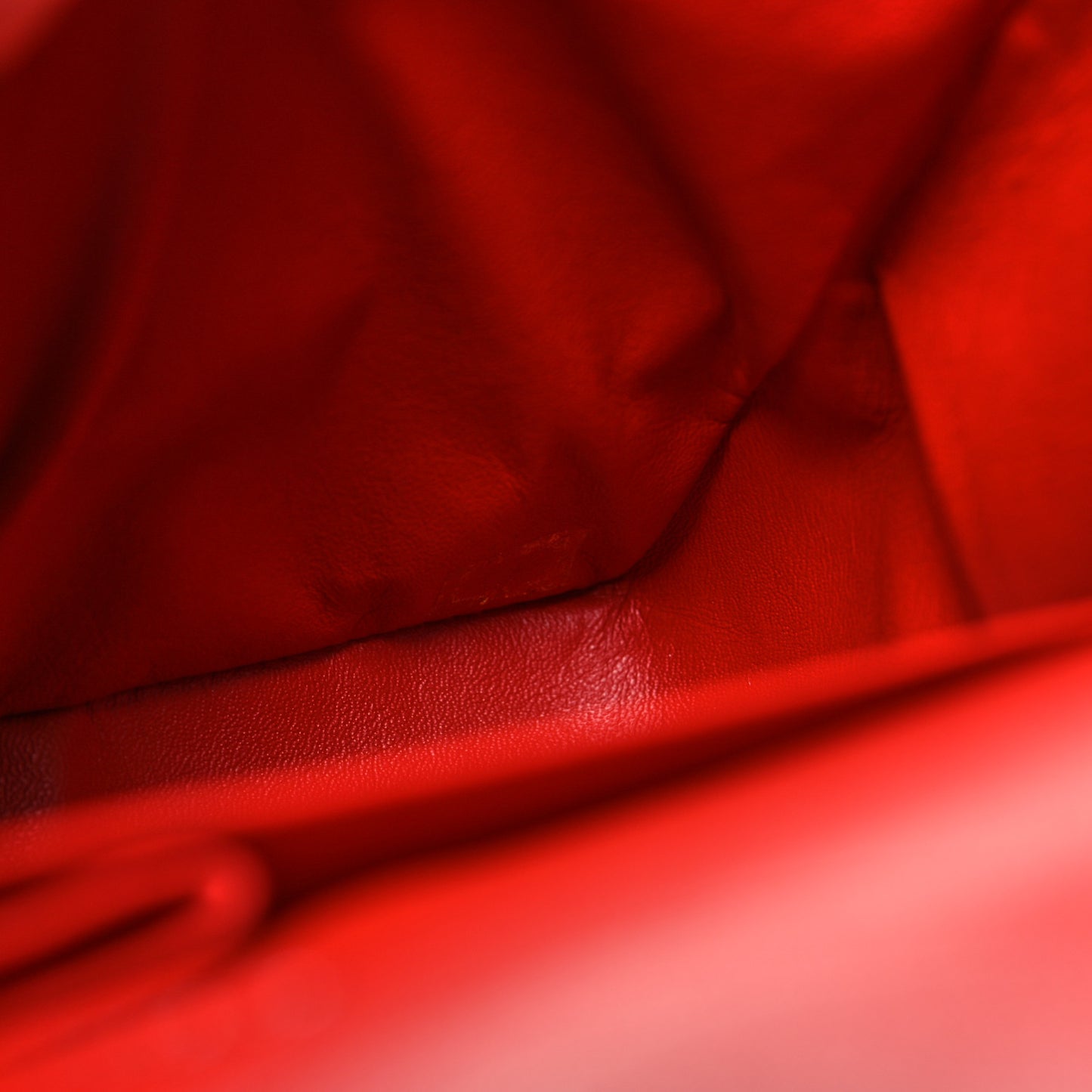 Lambskin Quilted Jumbo Double Flap Red