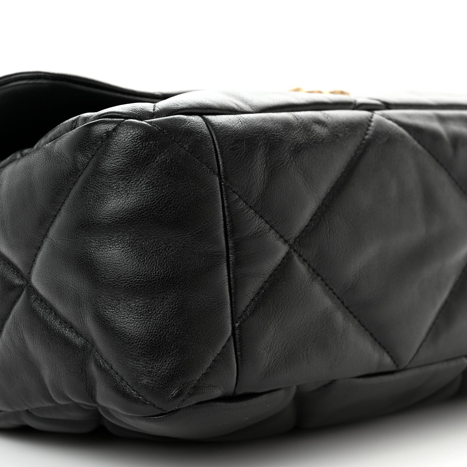 Chanel Lambskin Quilted Maxi Chanel 19 Flap Black 9 of 12