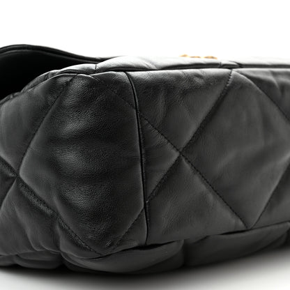 Chanel Lambskin Quilted Maxi Chanel 19 Flap Black 9 of 12