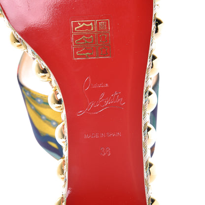 Christian Louboutin Satin Wallpaper Janitag 60 Platform Sandals 36 Charlotte 6 of 8