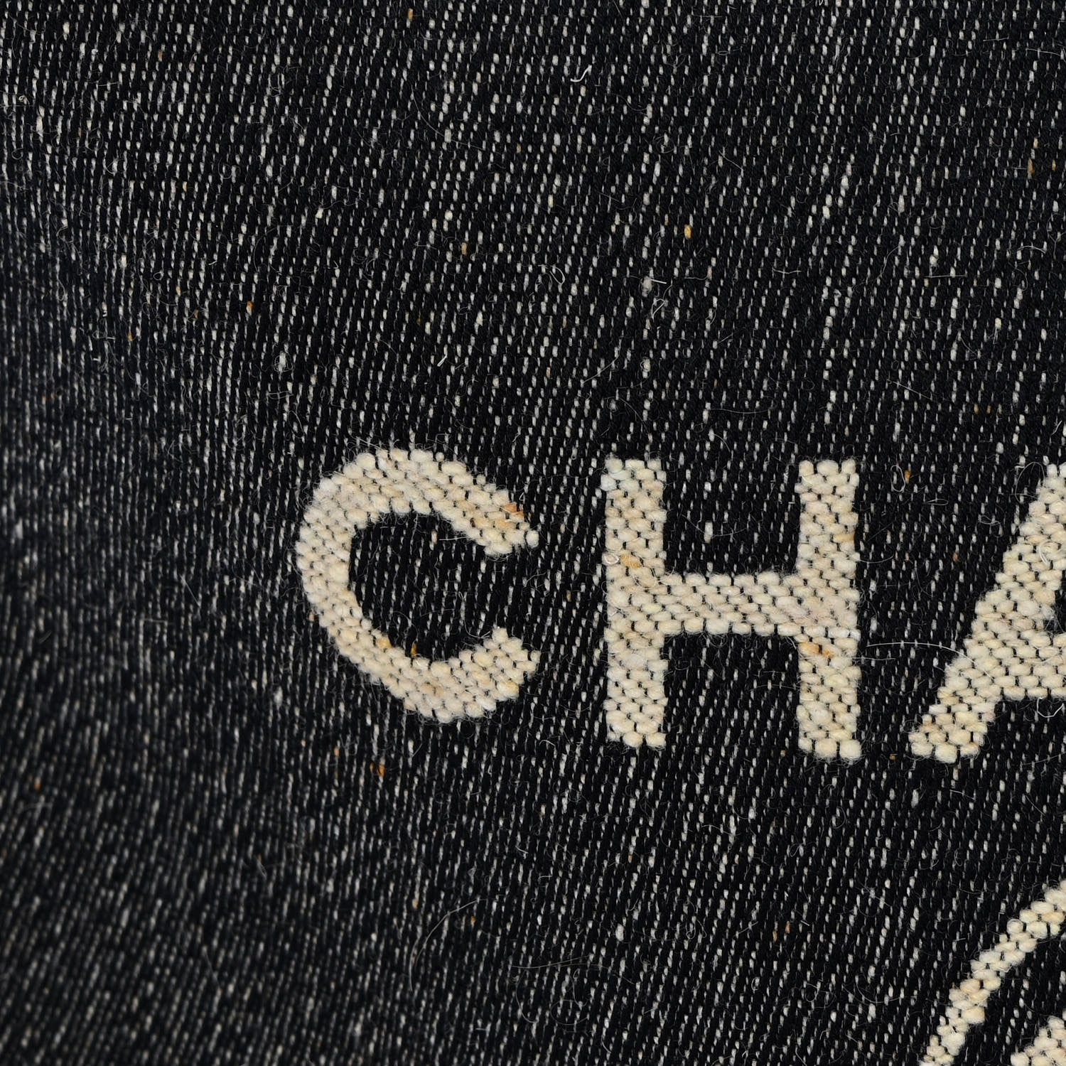 Chanel Denim Medium Deauville Tote Dark Blue White 12 of 14