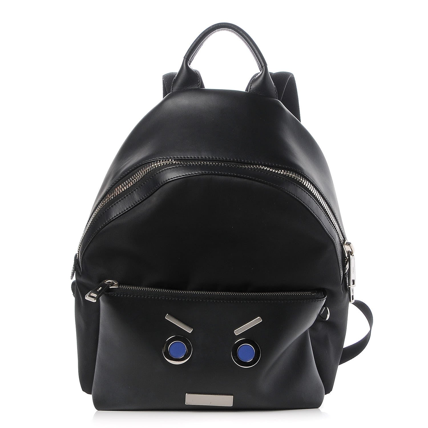 Fendi Nylon Vitello Liberty Face No Words Backpack Black 1 of 8