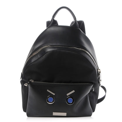 Fendi Nylon Vitello Liberty Face No Words Backpack Black 1 of 8